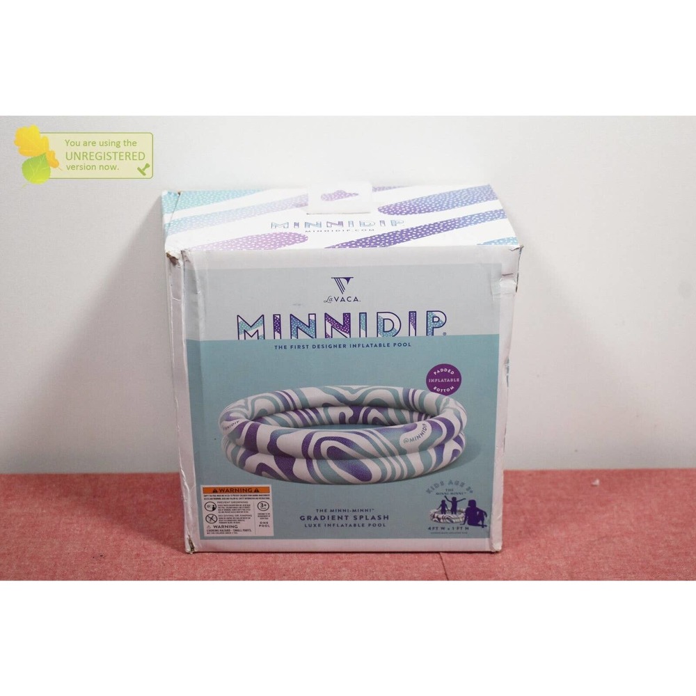 MINNIDIP Inflatable Kid's Swim Pool Minni-Minni Gradient Splash 4'x1' Pack Wear